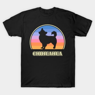 Long Haired Chihuahua Vintage Sunset Dog T-Shirt